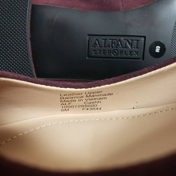 Alfani Womens Purple Suede Almond Toe Slip On Block Heels Career Shoes Size 6 M - Picture 8 of 9